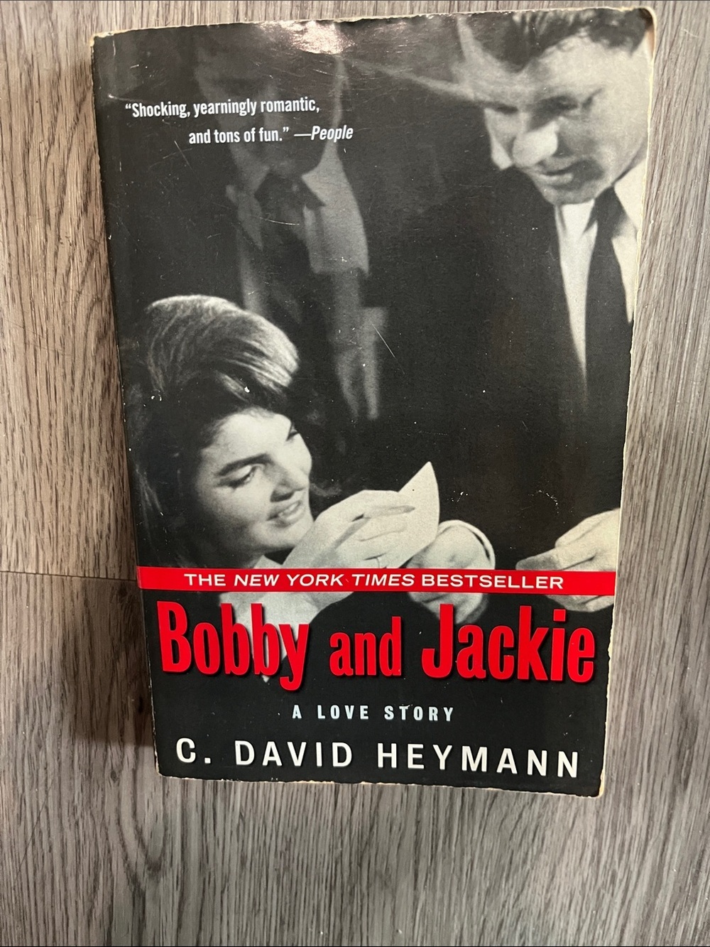 Bobby and Jackie by C. David Heymann - White & Red Paperback Back Cover